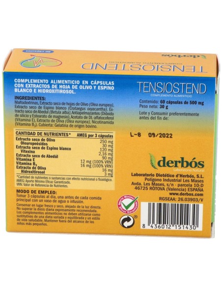 Tensiostend 60Cap. de Derbos