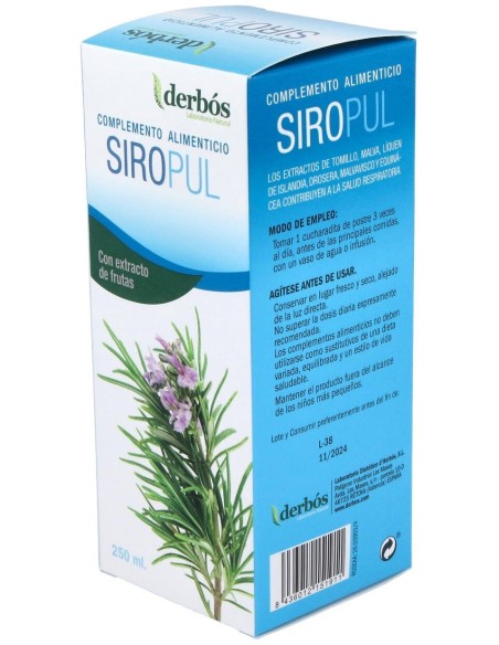 Siropul Jarabe 250Ml. de Derbos