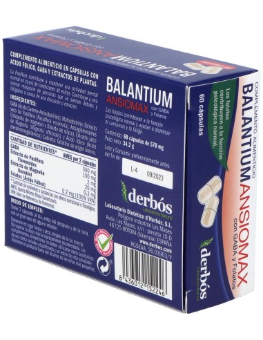Balantium Ansiomax 60Cap. de Derbos