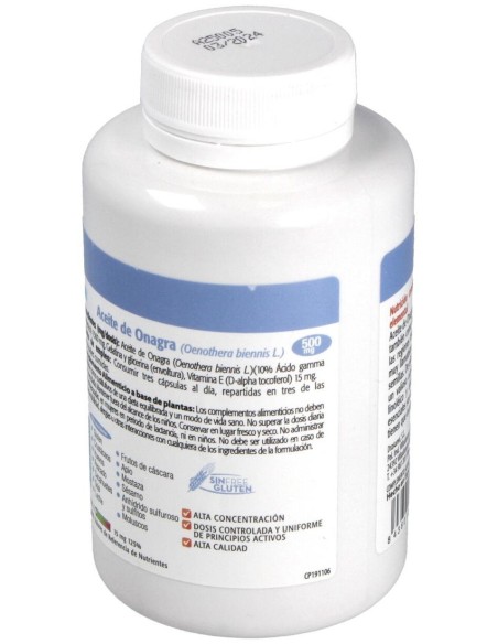 Onagra Aceite 200 Perlas 500Mg Nutrabasicos Drasanvi