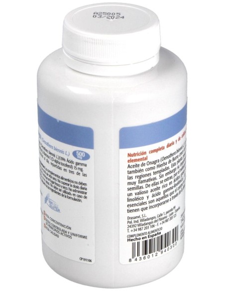 Onagra Aceite 200 Perlas 500Mg Nutrabasicos Drasanvi