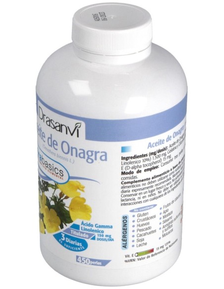 Onagra Aceite 450 Perlas 500Mg Nutrabasicos Drasanvi