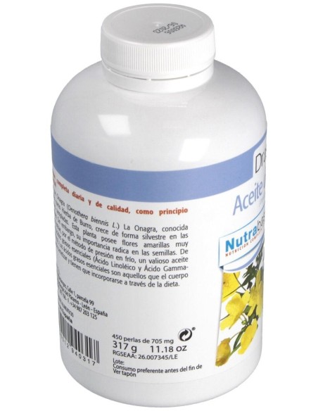 Onagra Aceite 450 Perlas 500Mg Nutrabasicos Drasanvi