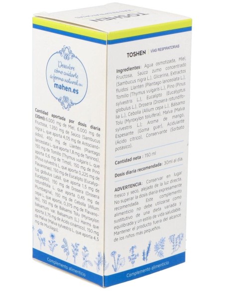Toshen 150Ml. de Mahen