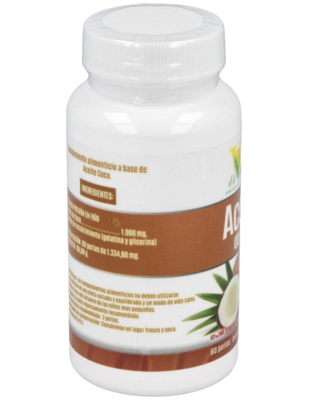 Aceite De Coco 60Perlas de El Valle