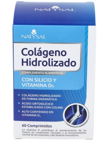 Colageno Hidrolizado Con Silicio Y Vit. D3 60Comp. de Natysal