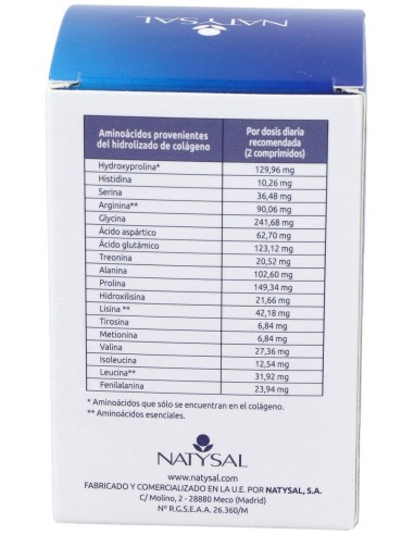 Colageno Hidrolizado Con Silicio Y Vit. D3 60Comp. de Natysal