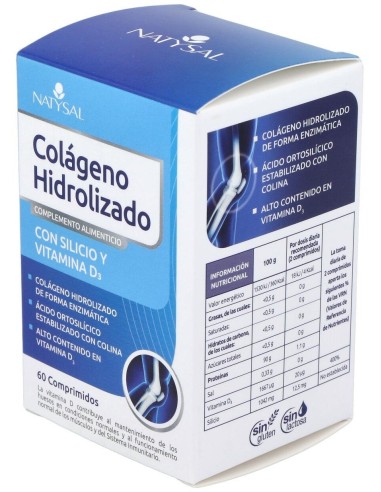 Colageno Hidrolizado Con Silicio Y Vit. D3 60Comp. de Natysal