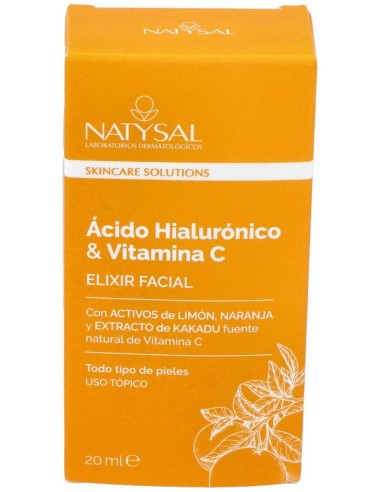 Elixir Facial Acido Hialuronico Y Vitamina C 20Ml. de Natysal