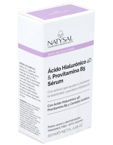Acido Hialuronico 4D & Provitamina B5 Serum 20Ml. de Natysal