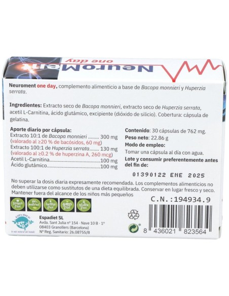 Neuroment One Day 30Cap. de Espadiet