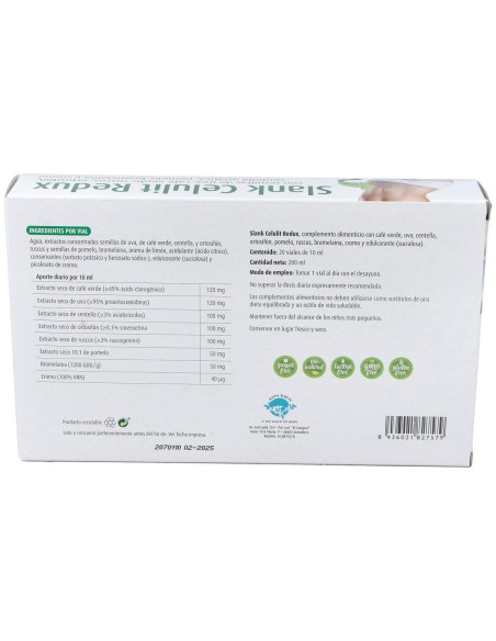 Slank Celulit Redux 20 Viales de Reddir