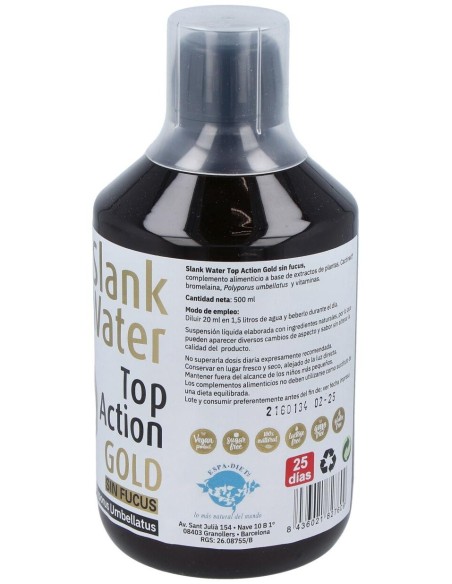Slank Water Top Action Gold 500 Ml Sin Fucus de Reddir