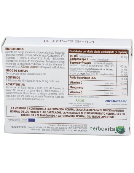 Kinesadol 30Cap. de Herbovita