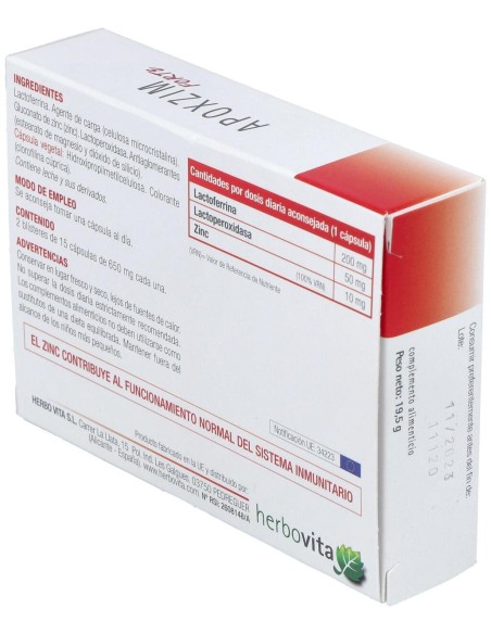 Apoxzim Forte 30Cap. de Herbovita