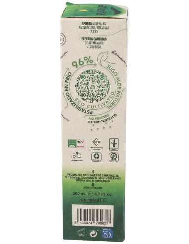 Gel De Aloe Vera Puro 200Ml. Eco de Atlantia