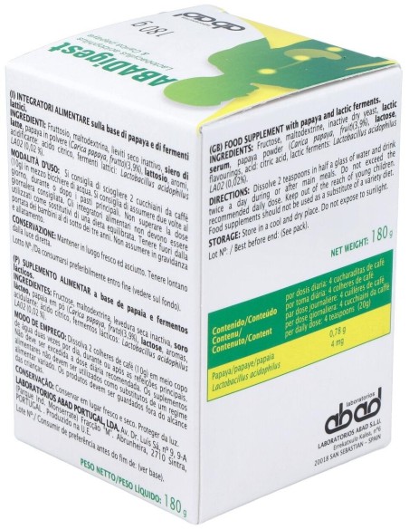 Abadigest (Vadessa) Bote 180 Gramos Kiluva - Abad