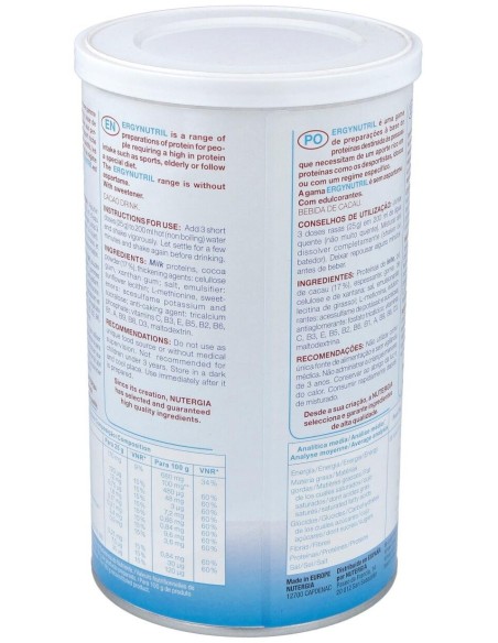 Ergynutril (Proteinas) Cacao Polvo 350Gr. de Nutergia