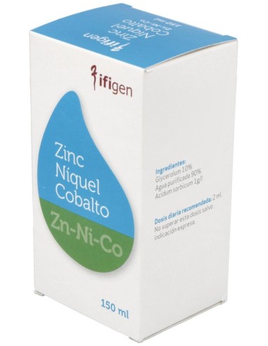 Zinc-Niquel-Cobalto (Zn-Ni-Co) Oligoelemento 150Ml de Ifigen