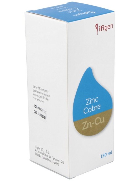 Zinc-Cobre (Zn-Cu) Oligoelementos 150Ml. de Ifigen