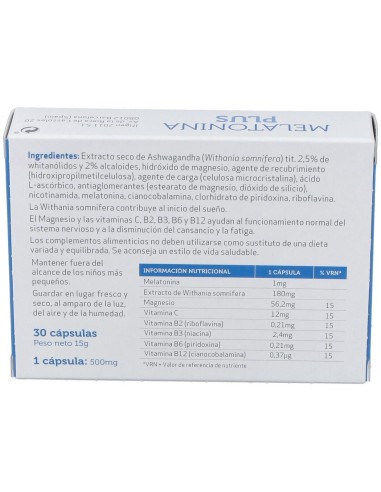 Melatonina Plus 30Cap. de Ifigen