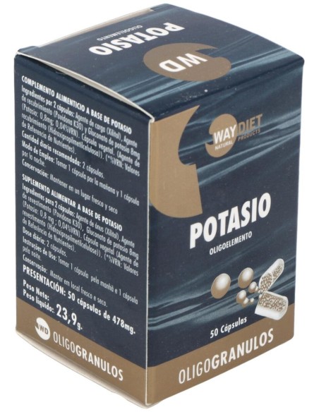 Potasio Oligogranulos 50Caps. de Waydiet Natural Products