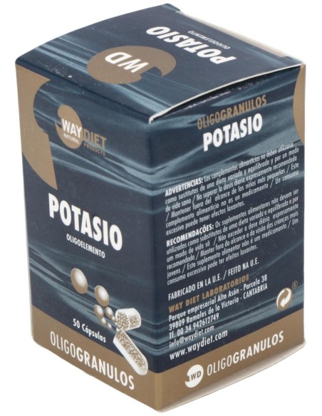 Potasio Oligogranulos 50Caps. de Waydiet Natural Products