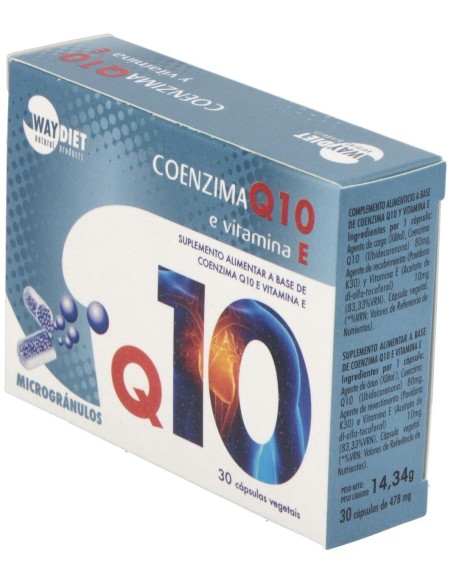 Q10 + Vit E 30Caps. de Waydiet Natural Products