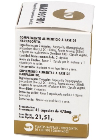 Harpagofito Phytogranulos 45Caps. de Waydiet Natural Products
