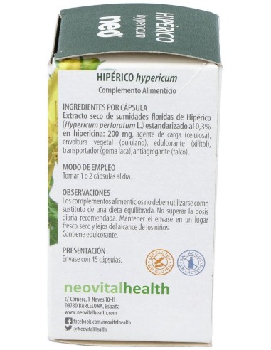 Hiperico Microgranulos Neo 45Cap. de Neo