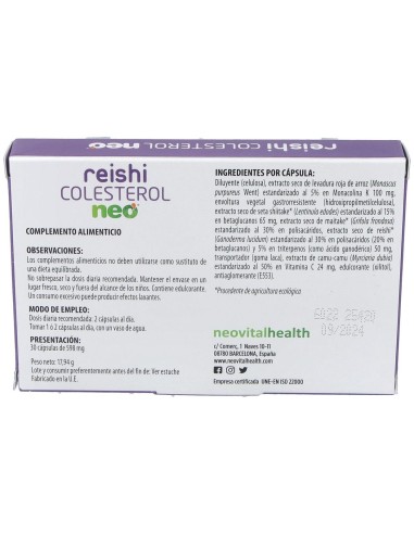 Reishi Colesterol Neo 30Cap. de Neo