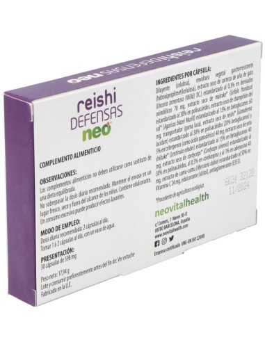 Reishi Defensas Neo 30Cap. de Neo