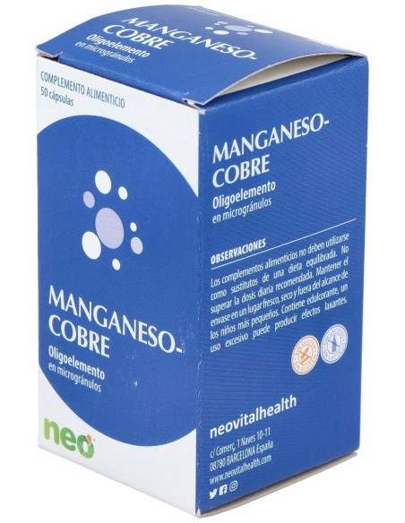 Manganeso-Cobre Microgranulos Neo 50Cap. de Neo