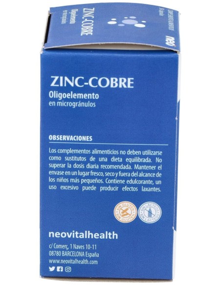 Zinc-Cobre Microgranulos Neo 50Cap. de Neo