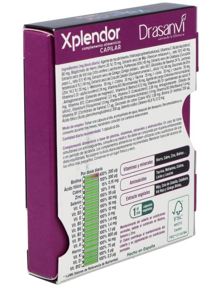 Xplendor Capilar 24 Capsulas Drasanvi