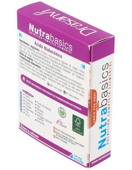 Acido Hialuronico 30 Capsulas Nutrabasicos Drasanvi