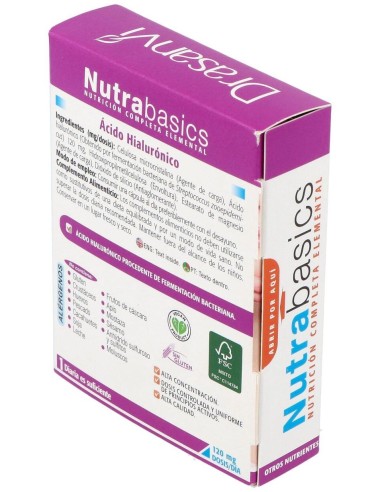 Acido Hialuronico 30 Capsulas Nutrabasicos Drasanvi