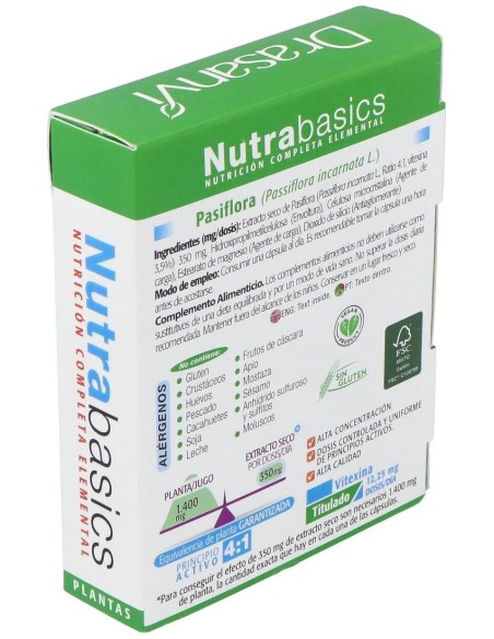 Nutrabasics Pasiflora 30Caps. de Drasanvi