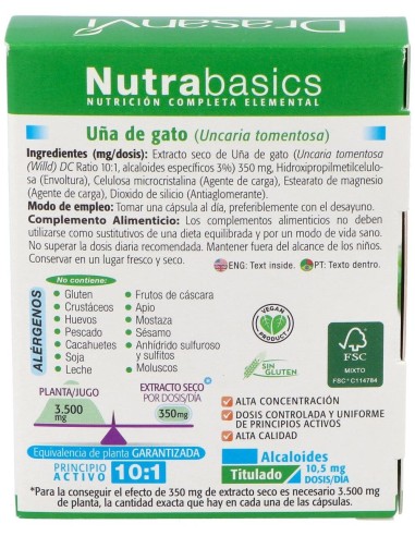 Nutrabasics Uña De Gato 30Caps. de Drasanvi