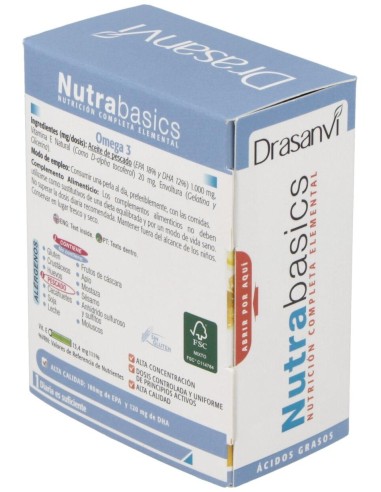Omega 3 1000Mg 48 Perlas Nutrabasicos Drasanvi