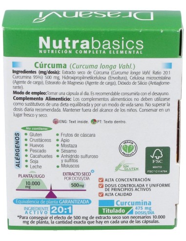 Curcuma 24 Capsulas Nutrabasicos Drasanvi