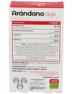 Arandano Rojo + Probioticos 30 Cápsulas  B.Green (Lab. Lebudit) 2