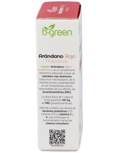 Arandano Rojo + Probioticos 30Cap. de B.Green (Lab. Lebudit)