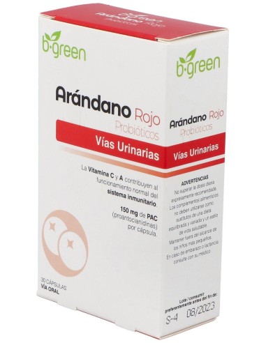 Arandano Rojo + Probioticos 30Cap. de B.Green (Lab. Lebudit)