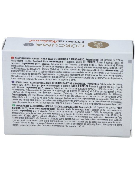 Curcuma + Manganeso 30Cap. de Prisma Natural