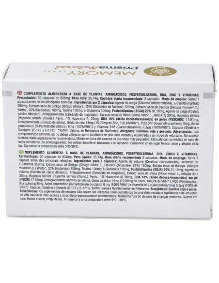 Memory Level 30Cap. de Prisma Natural