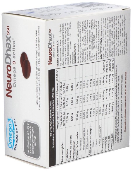 Neurodhax 550Mg. 80Cap. de Epadhax