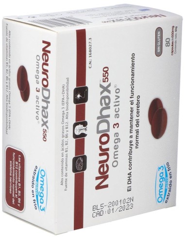 Neurodhax 550Mg. 80Cap. de Epadhax