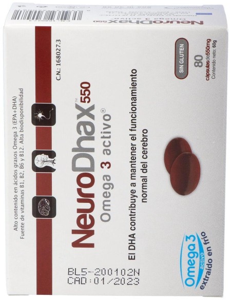 Neurodhax 550Mg. 80Cap. de Epadhax