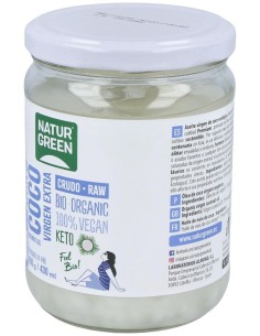 Aceite Virgen De Coco 1ª Presion Frio 400Gr. Bio de Naturgreen 2